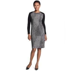 Chicos black and white amber dress long sleeve size 1X